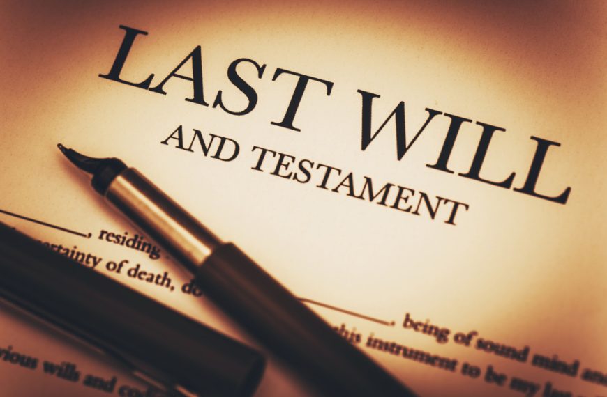 A last will document for signature